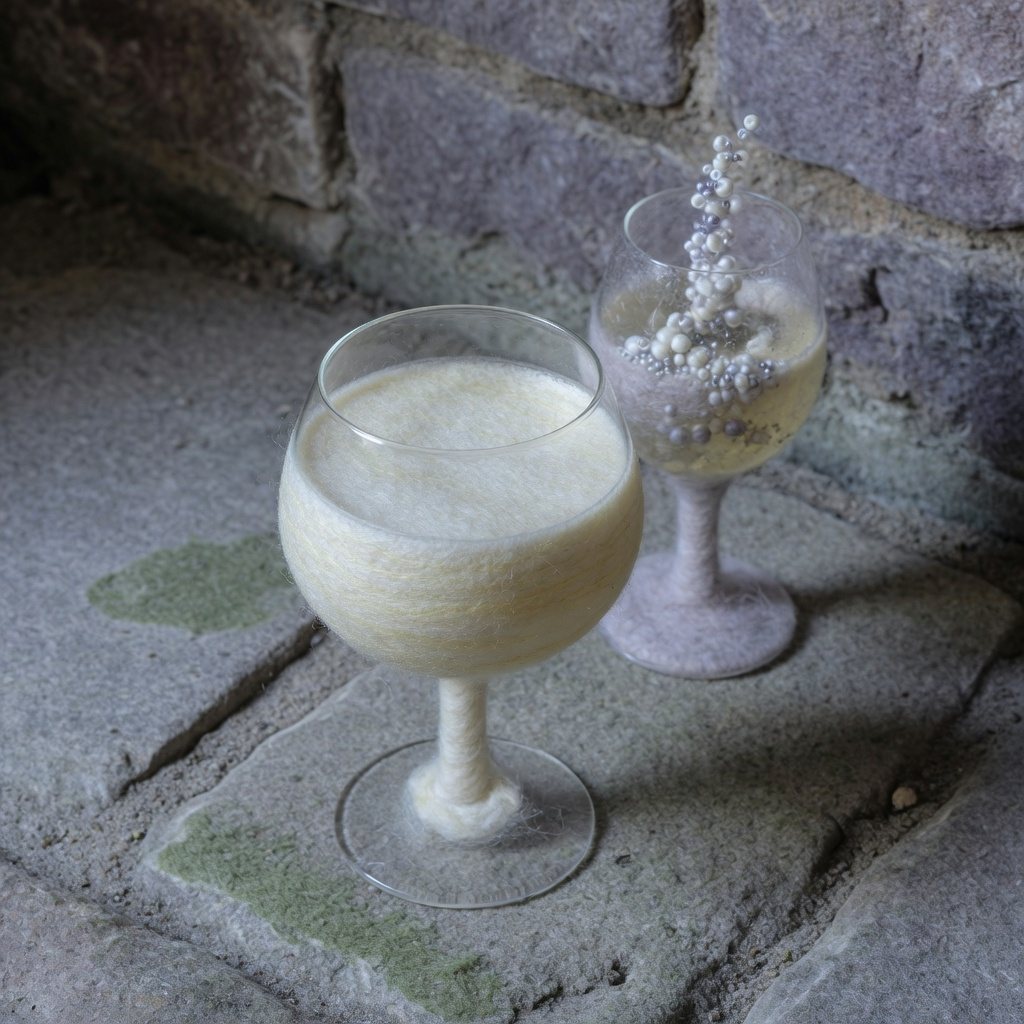 A glass of still wine in front, with a fizzy glass set aside