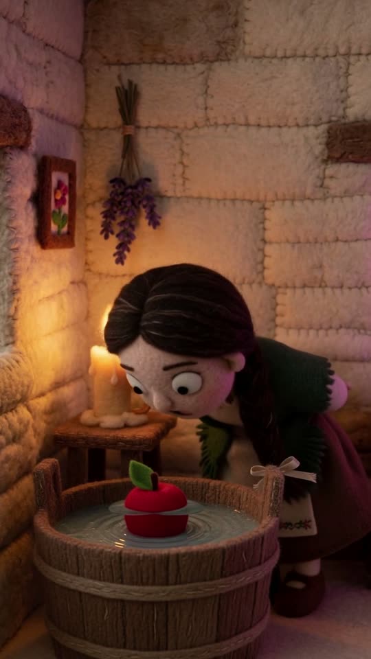 A still from Bobbing for Apples Was a Love Test 🍏